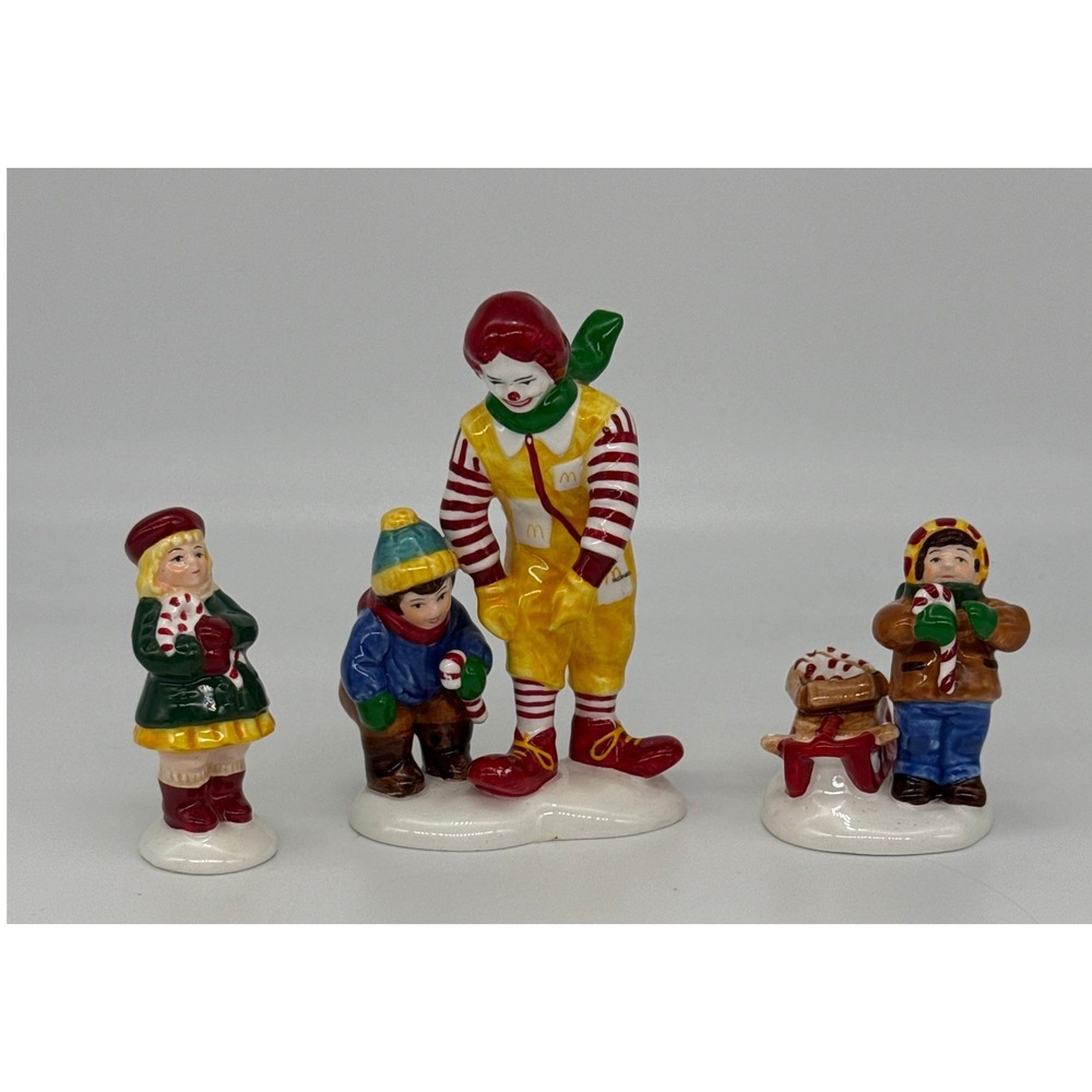 Department 56 Snow Village Ronald McDonald & Friends Christmas Figurine Set 3pc